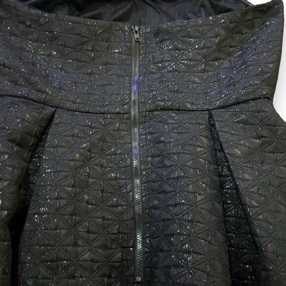 ASTR Formal Cocktail Strapless Dress Size Large Textured Black/Silver Homecoming - Picture 7 of 9